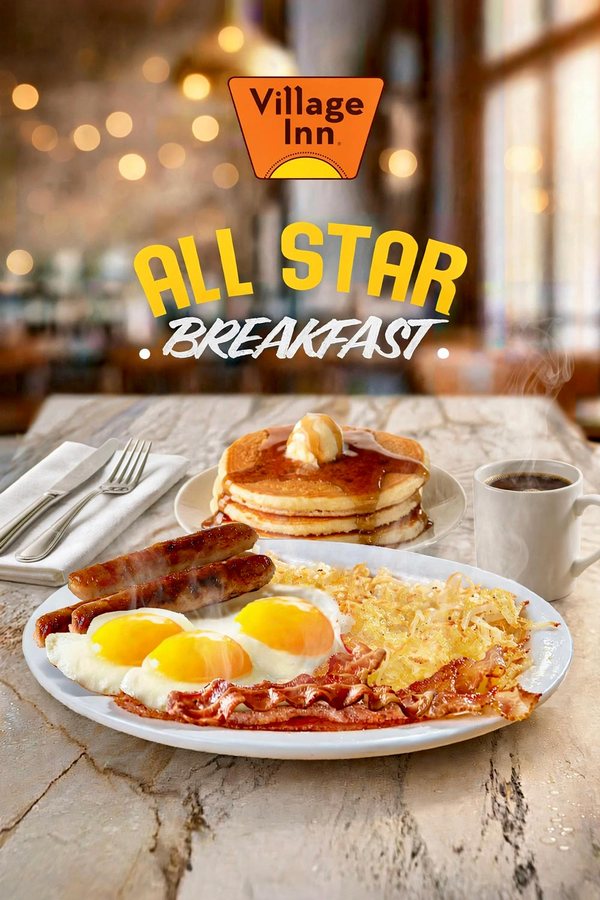Village Inn All Star Breakfast food photography, commercial photography and videography by Daniel Ramos Studio